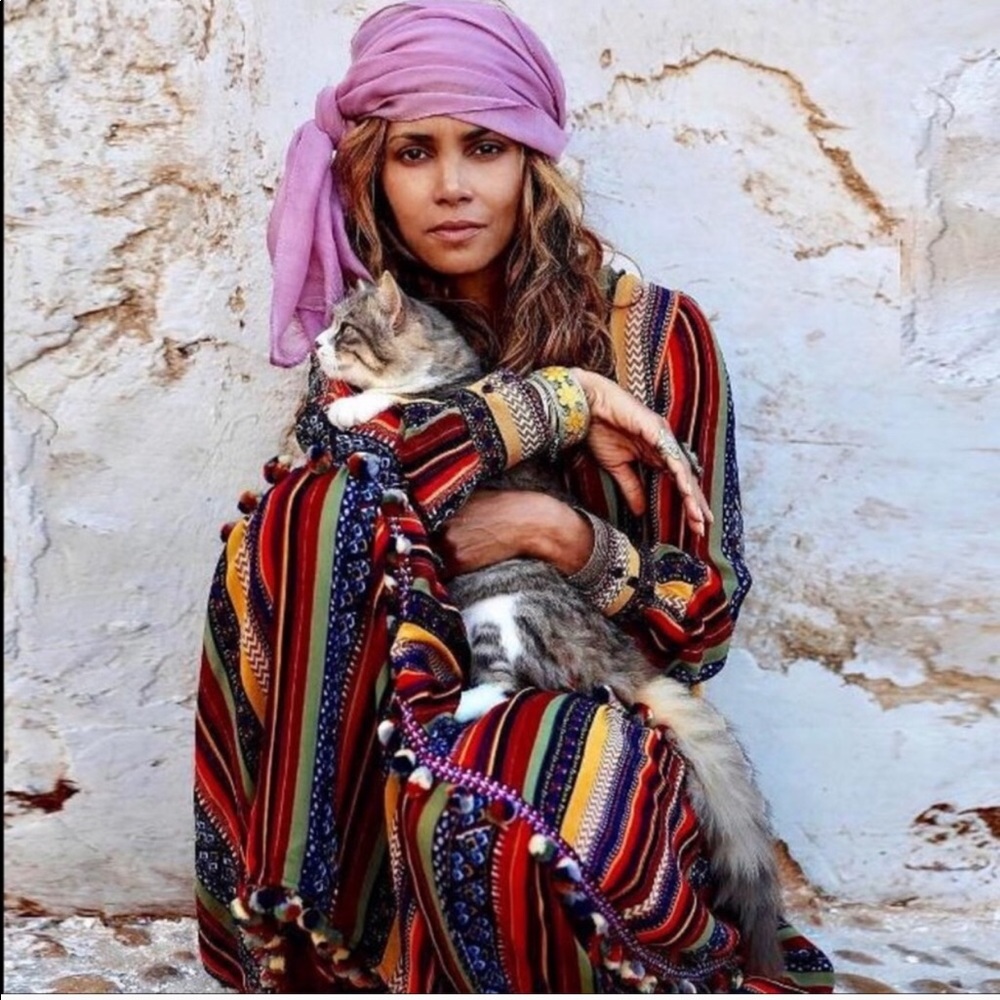 Zara stripped pompom dress